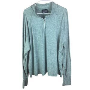 T.R. McTaggart Mens Green Heathered Off Grid 1/4 Zip Pullover Size 3XL